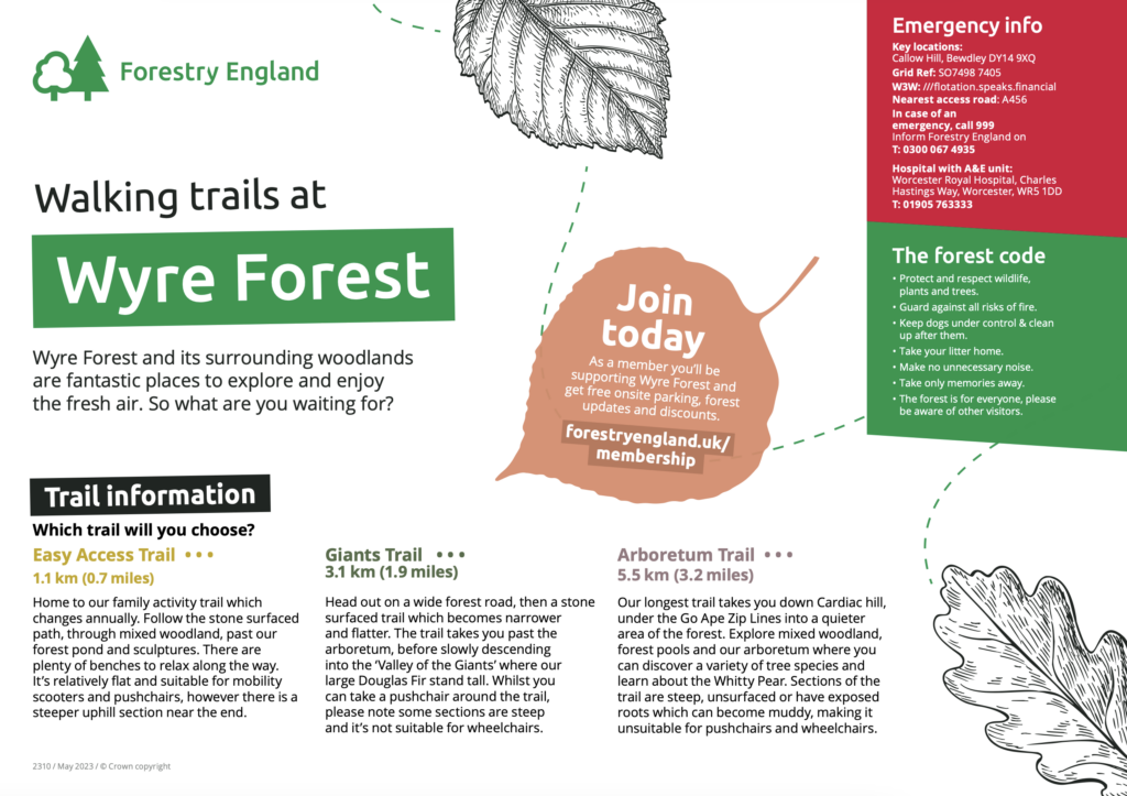 Dog Walking Trails information for Wyre Forest by Forestry England