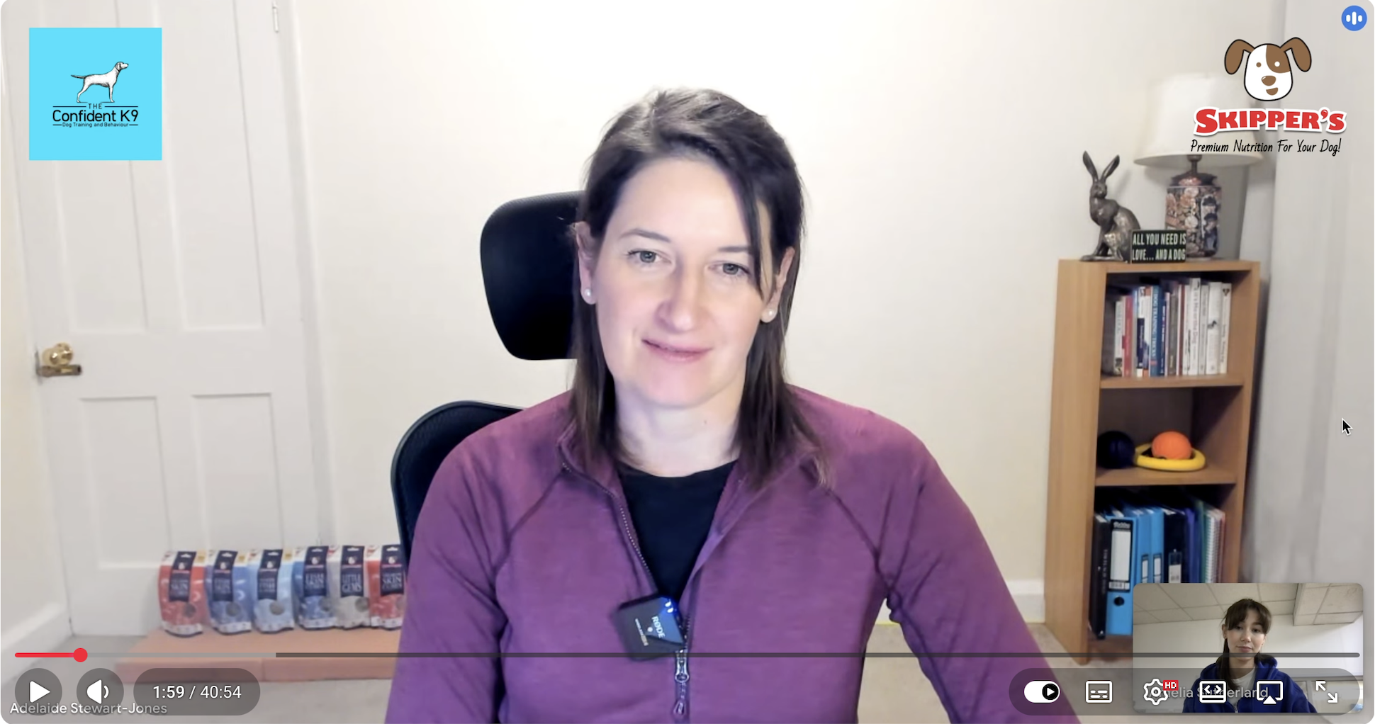 Watch Adelaide Stewart-Jones The Confident K9 answer dog behaviour questions in partnership with Skippers Pet Products